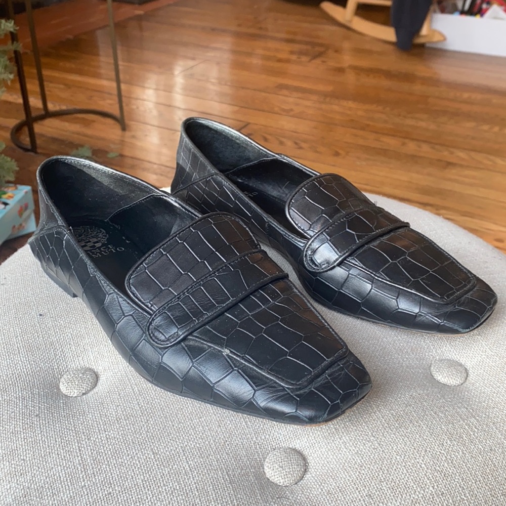 Vince Camuto Landerla Women's Square Toe Leather Loafers 9M